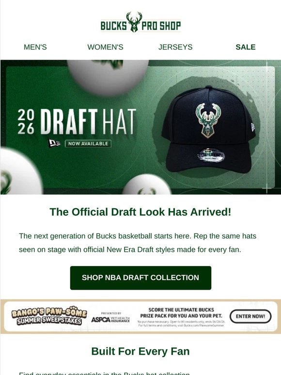 New Era Bucks Draft Hats Are Here