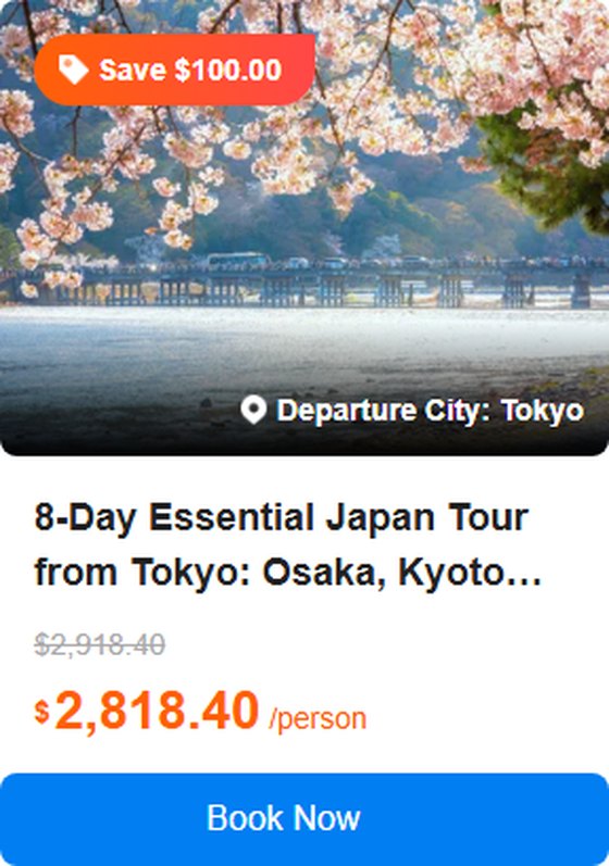 8-Day Essential Japan Tour from Tokyo: Osaka, Kyoto and Kawaguchiko Highlights | Iconic Cultural Sites 4.9 (30 reviews) Tour Code: 671898