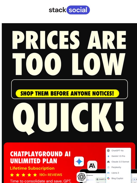 We Might Get in Trouble for These Prices 😬