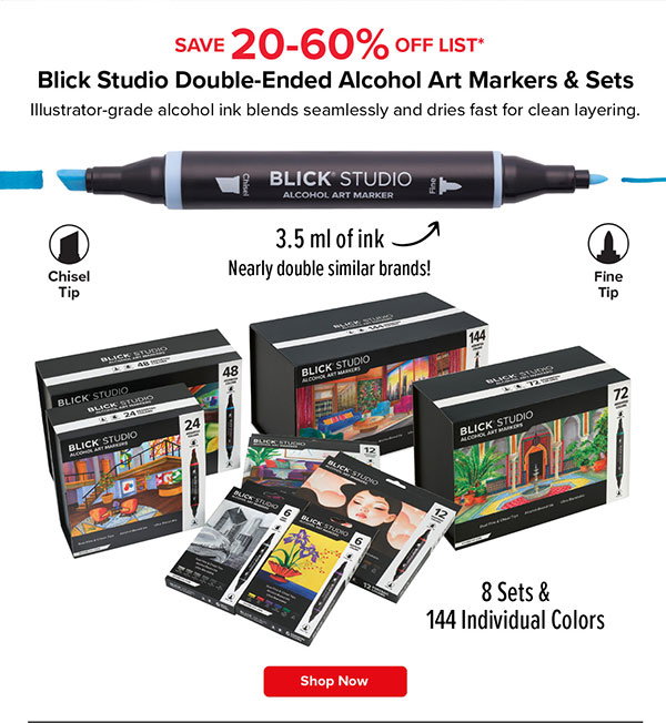 Blick Studio Double-Ended Alcohol Art Markers & Sets