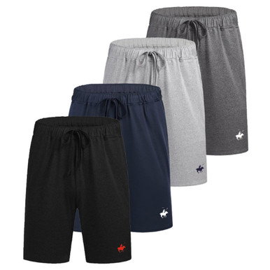 Men's Cotton Blend Lounge Shorts with Pockets (4-Pack)