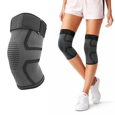 Knee Compression Extra Support Sleeves with Gel Grip (2-Pack)