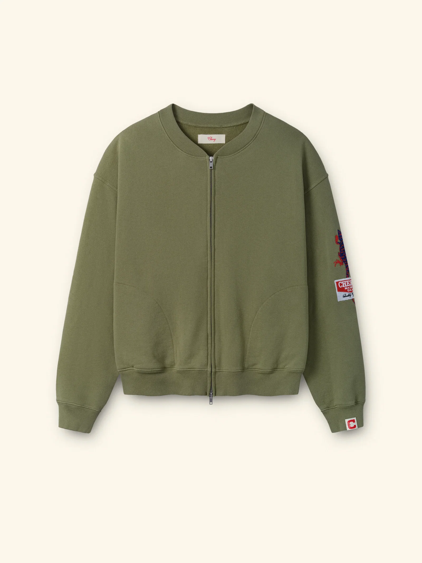 Image of Gecko Zip Up Crew (Cactus)