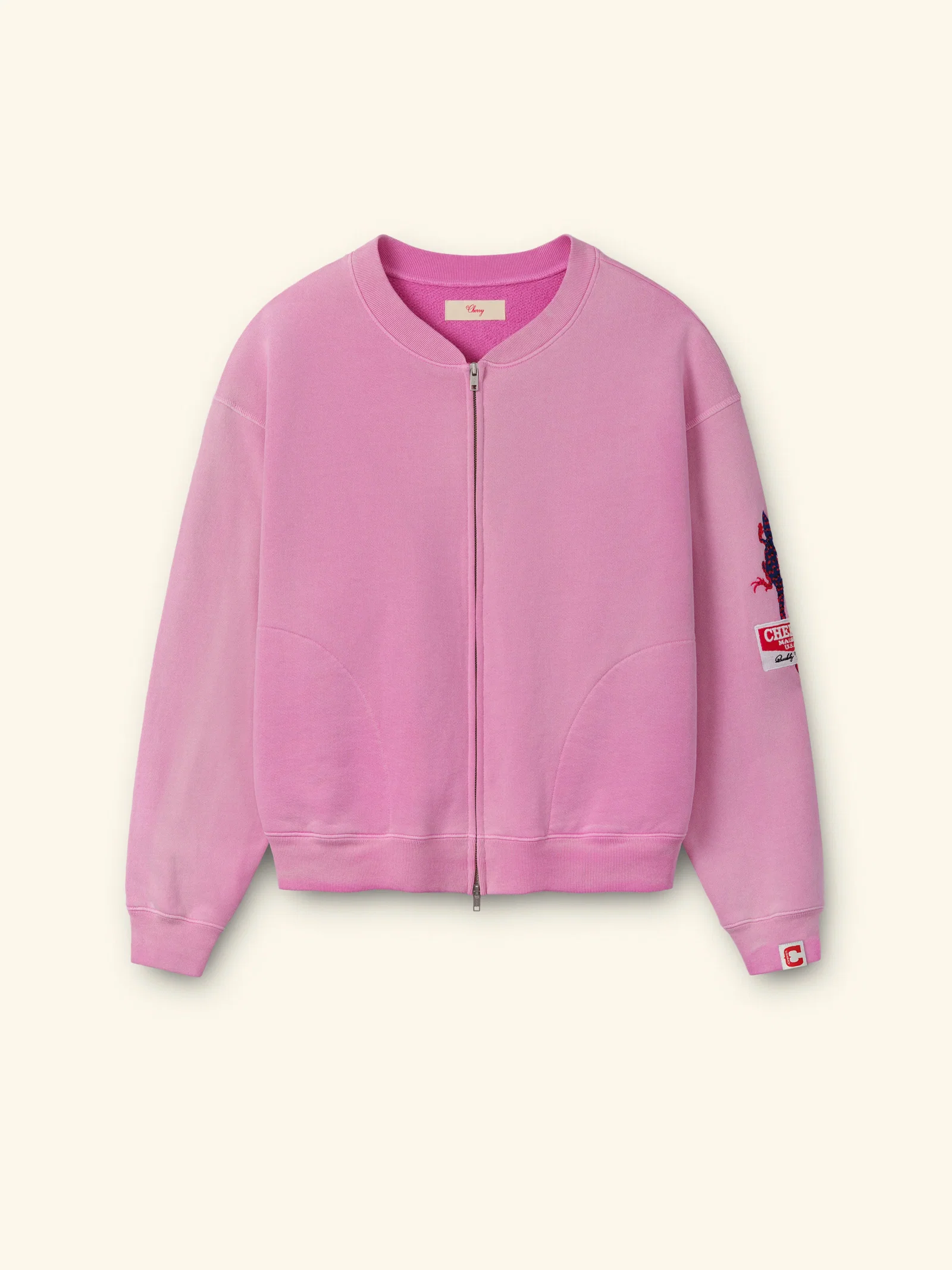 Image of Gecko Zip Up Crew (Fuchsia)