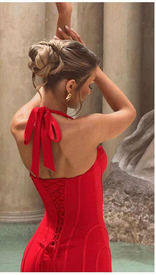 Nigella Maxi Dress - Red