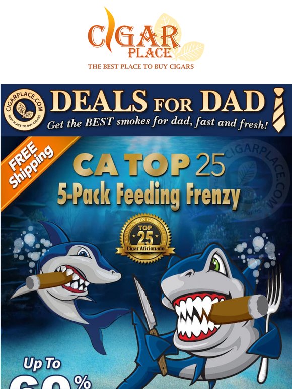 Save Up to 60% on CA Top 25 Fivers & Get Them Shipped FREE!