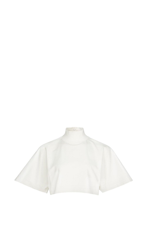 Cotton high-neck top