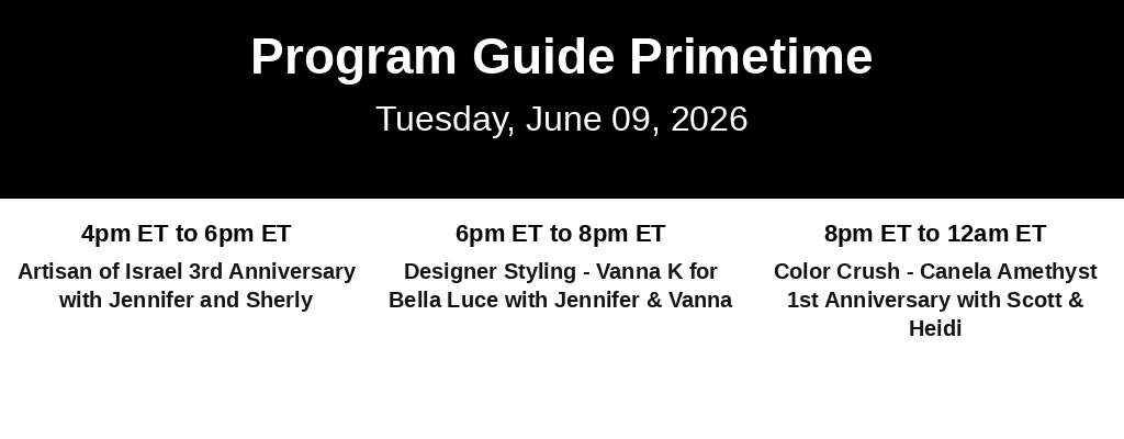 Program Guide Primetime