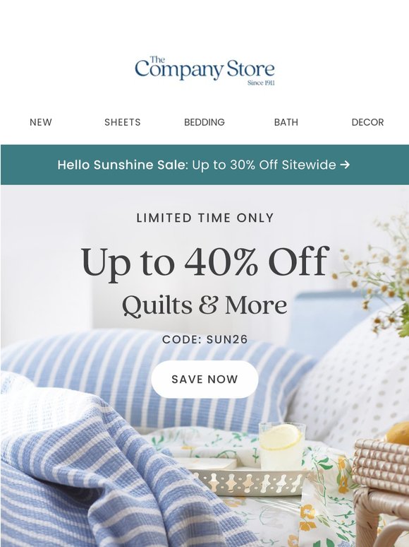 Find the right quilt—up to 40% off
