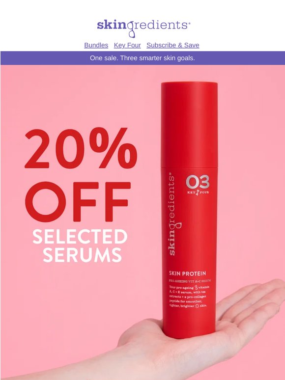 20% Off Serums For Every Skin Goal
