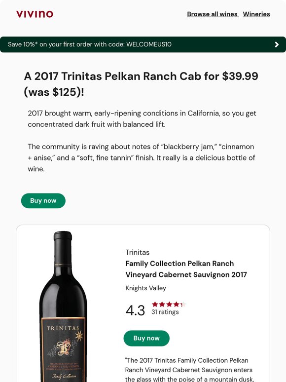 A 4.3⭐️ Knights Valley Cab that will have you singing!