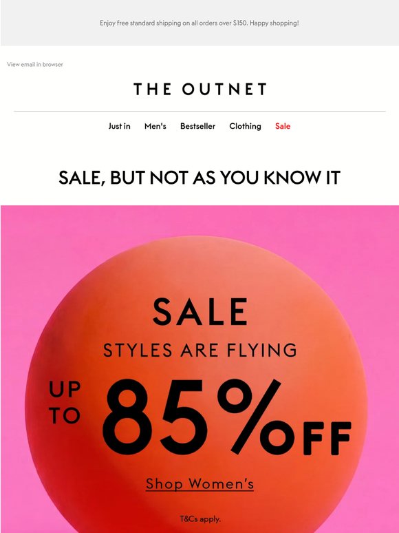 SALE now at 85% off: Dresses, shoes and more