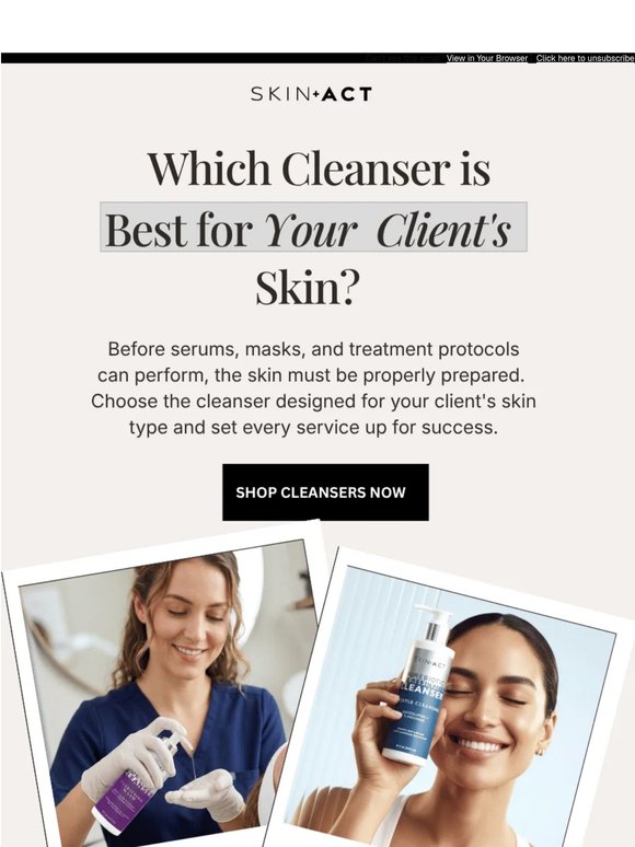 ✨ Which Cleanser Is Right for Your Client's Skin?