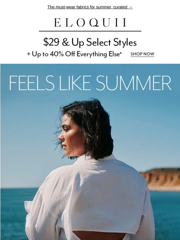 Trending now: linen, crochet, & poplin