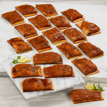 Cedar Planked Salmon Portions, 20/6 oz, 7.5 lbs Total