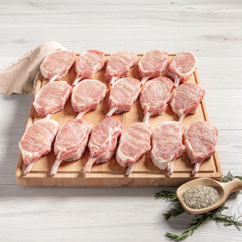 Rastelli's Bone-In Premium Pork Rib Steak, (16/8 oz Per Steak), 16 Total Count, 8 lbs Total