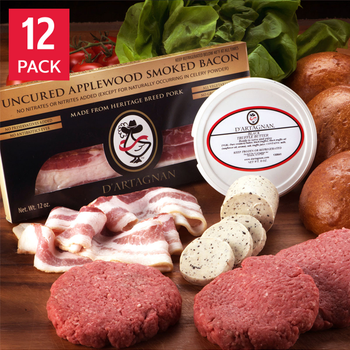 D'Artagnan Extreme American Wagyu Burger Lovers Bundle 12 Total Packs, 6 lbs Total