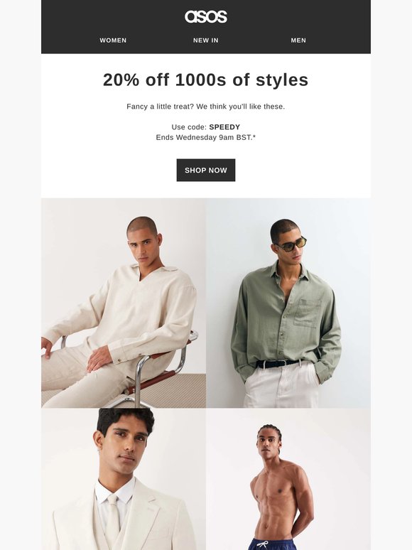 20% off 1000s of styles