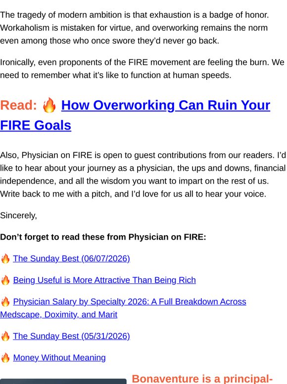 🔥  How Overworking Can Ruin Your FIRE Goals