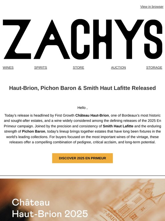 First Growth Haut-Brion Rouge & Blanc Released Today