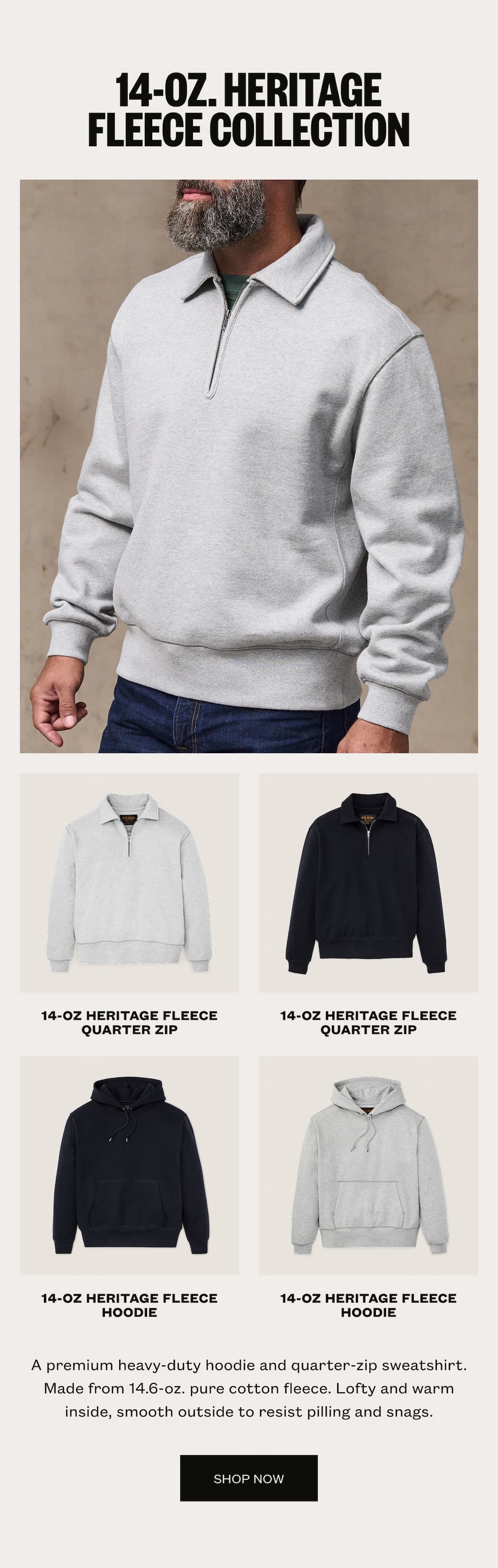 14 oz Heritage Fleece Colleciton