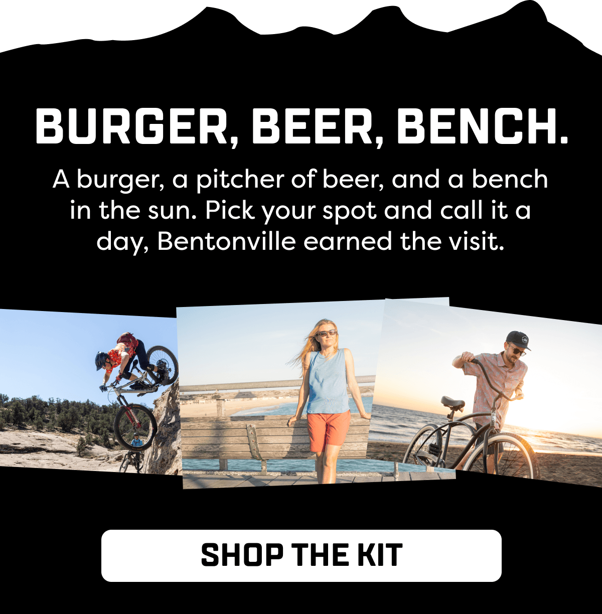 A burger, a pitcher of beer, and a bench in the sun. Pick your spot and call it a day, Bentonville earned the visit.