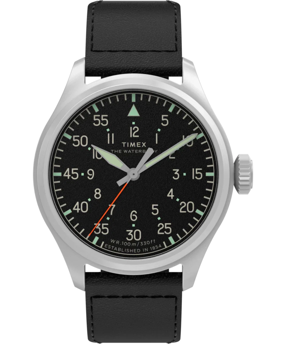 Image of Waterbury Ace 41mm Leather Strap Watch