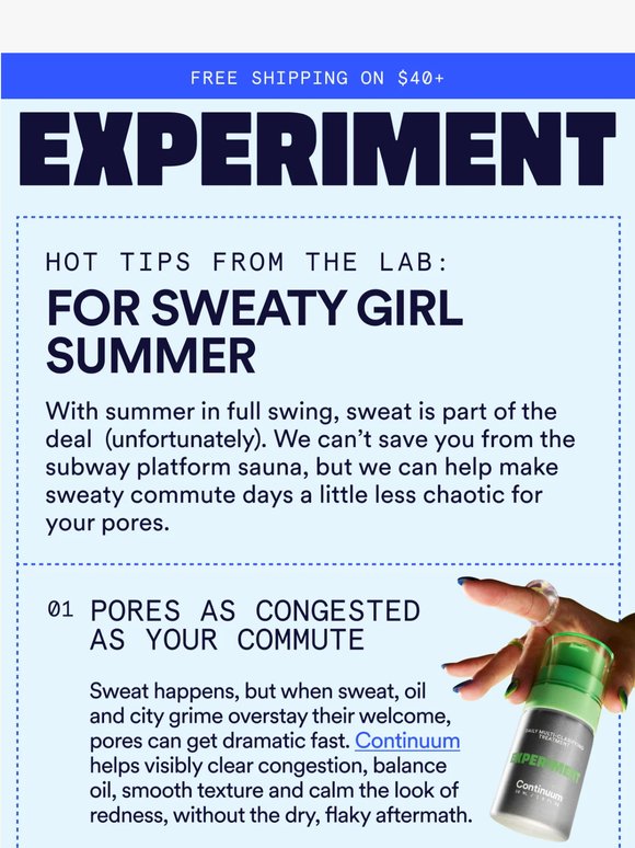 hot days + clogged pores? 🥵
