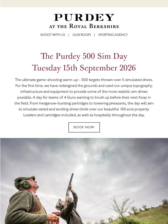 Your Invitation To The Purdey 500 Sim Day - A Day Made For The Experienced Shot