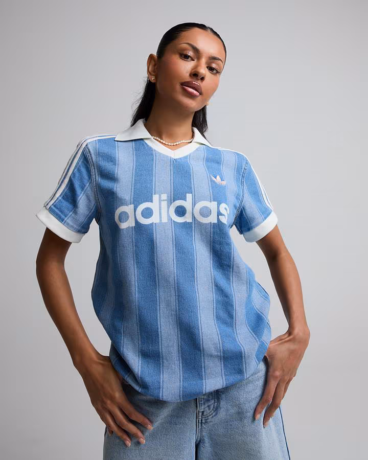 adidas Originals Womens Denim Football Jersey