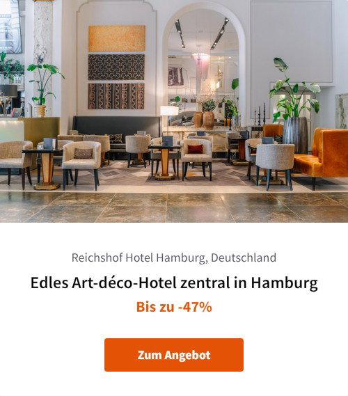 Edles Art-déco-Hotel zentral in Hamburg