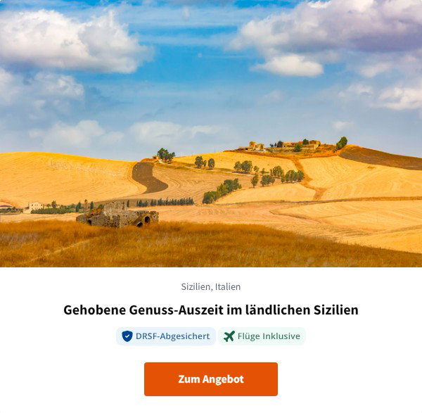 Gehobene Genuss-Auszeit im ländlichen Sizilien
