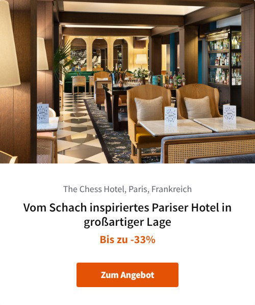 Vom Schach inspiriertes Pariser Hotel in großartiger Lage