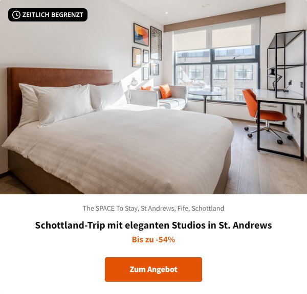 Schottland-Trip mit eleganten Studios in St. Andrews