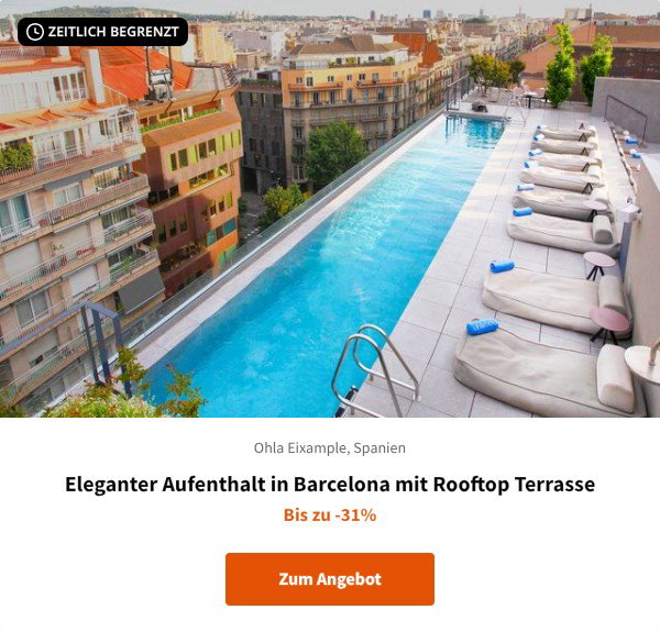 Eleganter Aufenthalt in Barcelona mit Rooftop Terrasse
