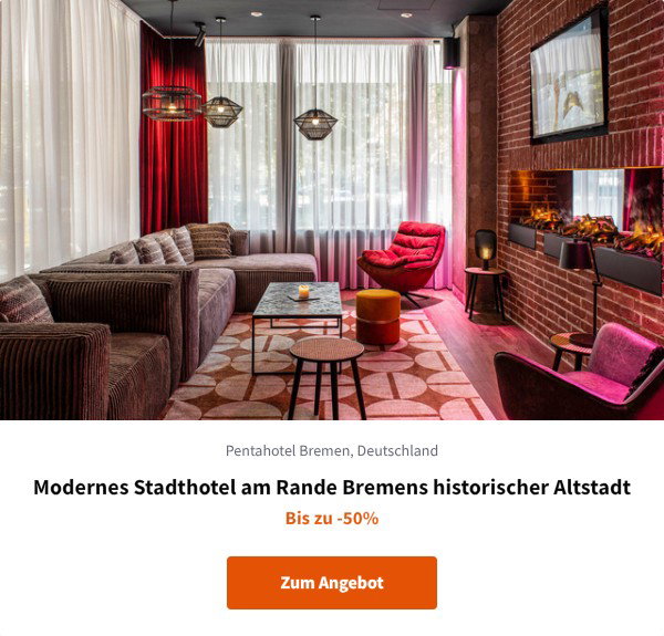 Modernes Stadthotel am Rande Bremens historischer Altstadt