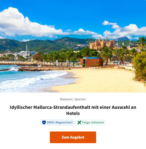 Idyllischer Mallorca-Strandaufenthalt mit einer Auswahl an Hotels