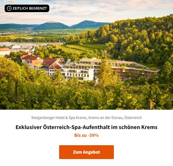 Exklusiver Österreich-Spa-Aufenthalt im schönen Krems