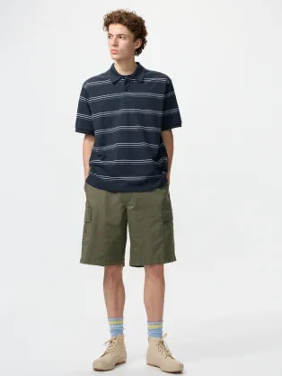 DRY Pique Striped Polo Shirt | Multi