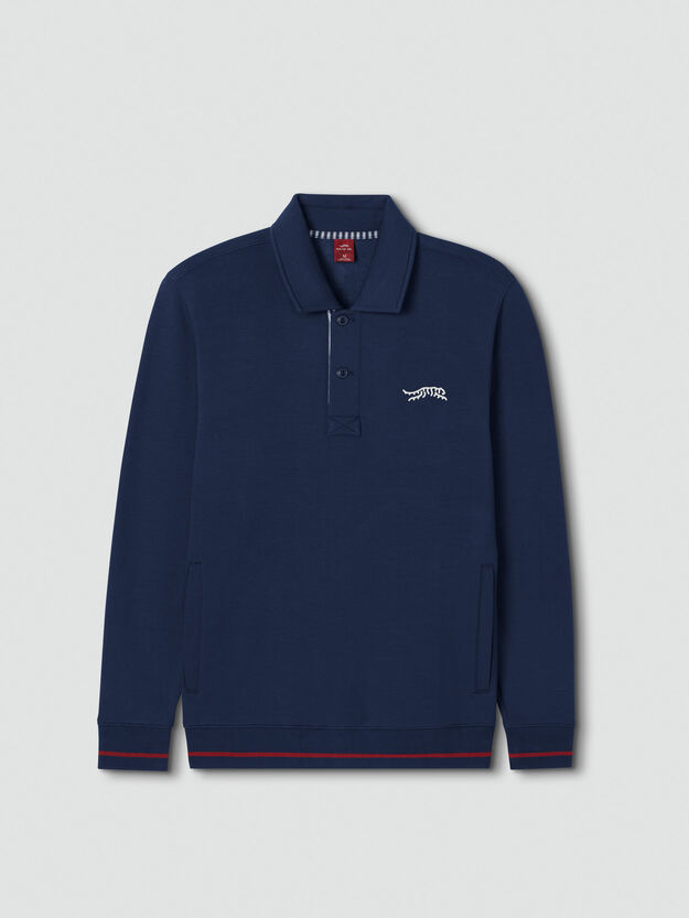 Bayside Fleece Polo - Navy Blazer