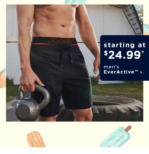 starting at $24.99 men's everactive