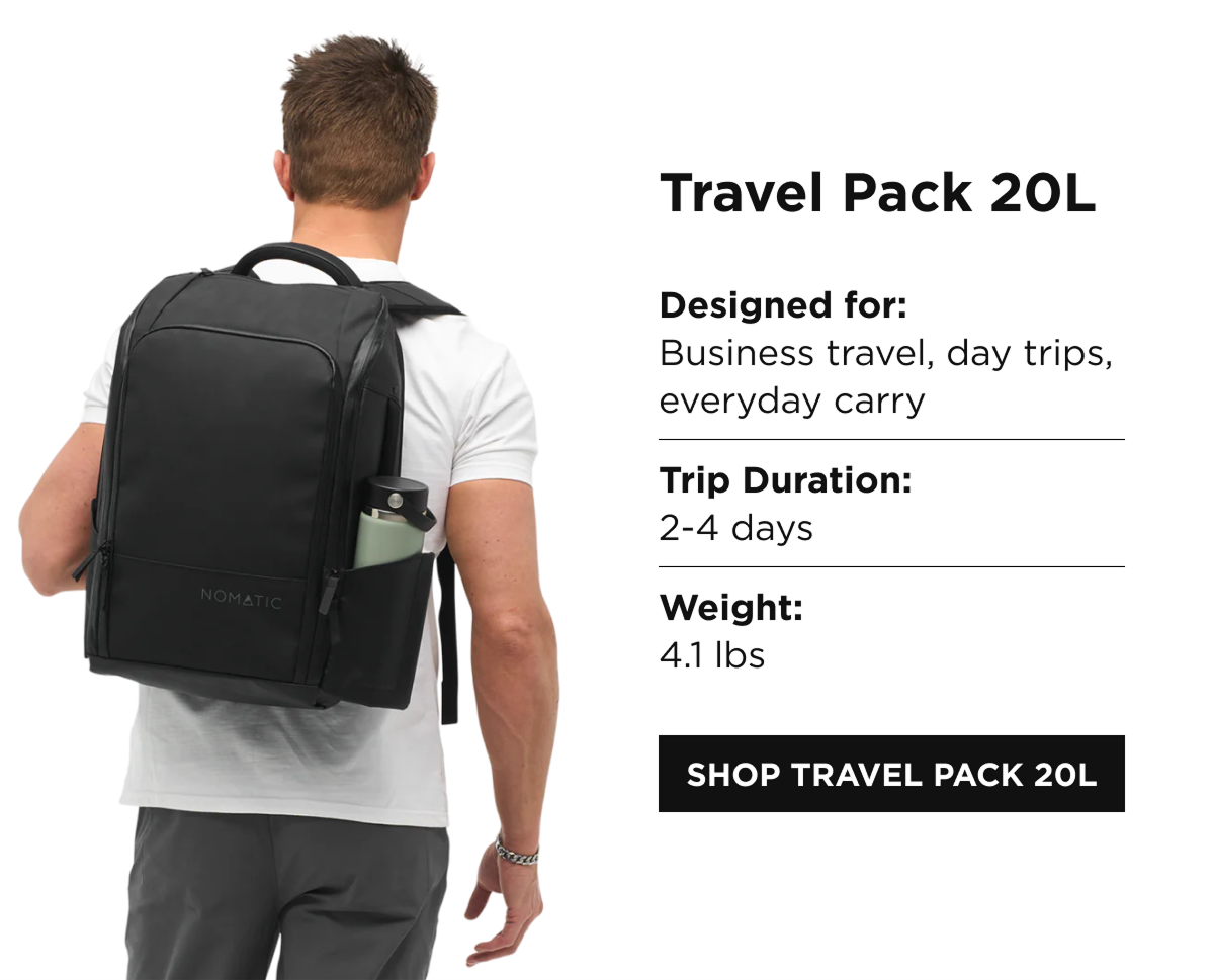Travel Pack 20L  [SHOP TRAVEL PACK 20L]