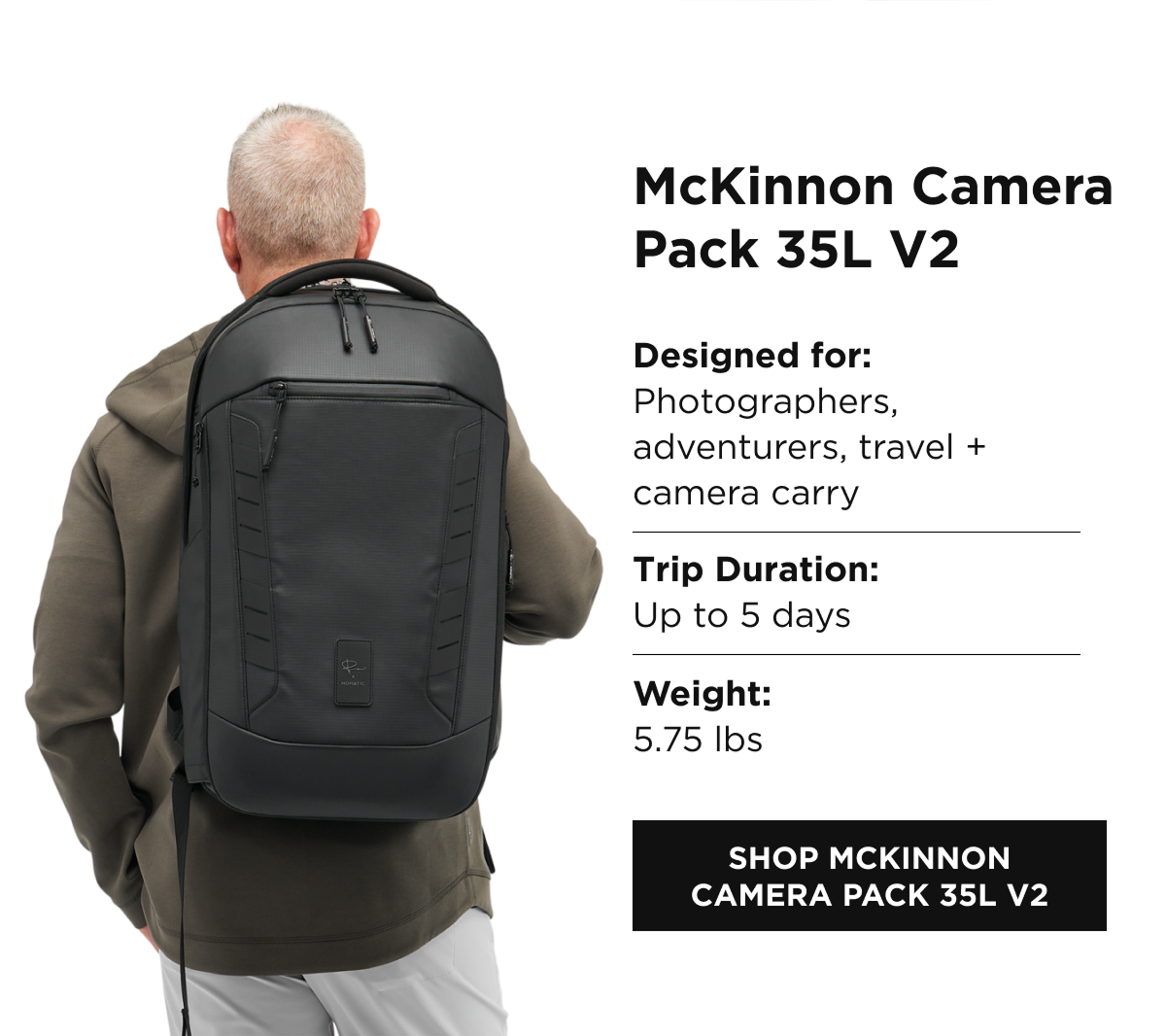 MCKINNON CAMERA PACK 35L V2  [SHOP BACKPACK 20L]