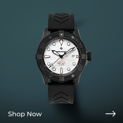 Supermarine Full Ceramic, Polar White Rubber Strap