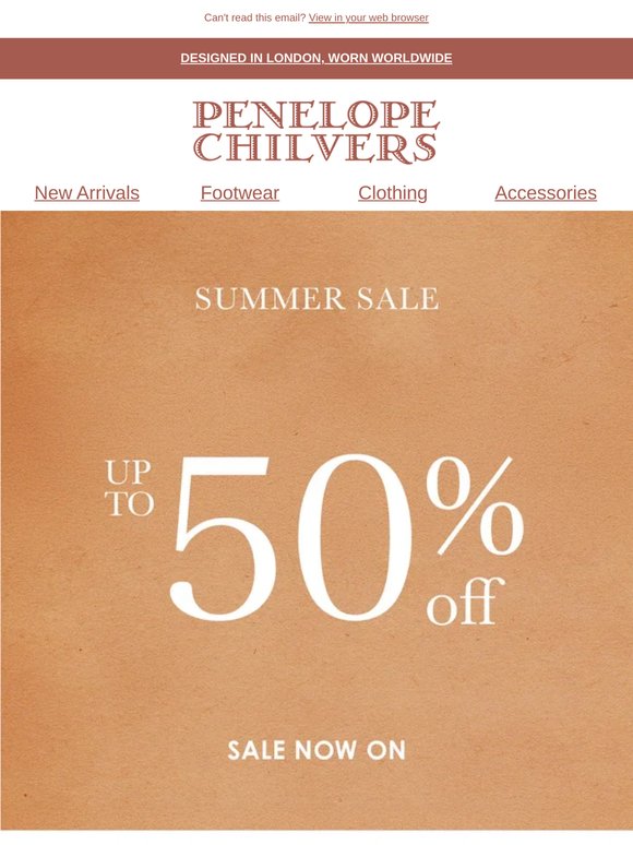 SALE NOW ON | UP TO 50% OFF