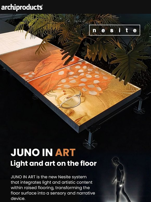 Light and art on the floor: Juno in Art by Nesite