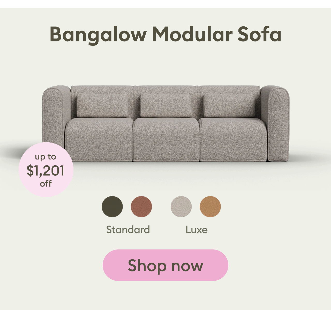 Bangalow Sofa on sale — up to $1,201 off.