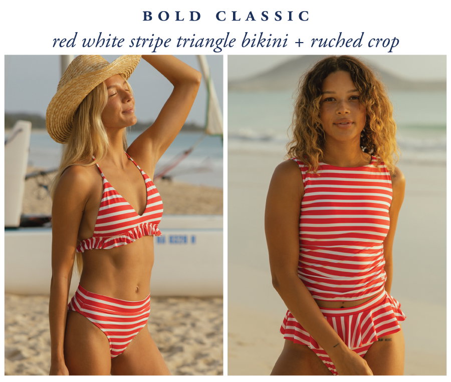 bold classic red and white stripe