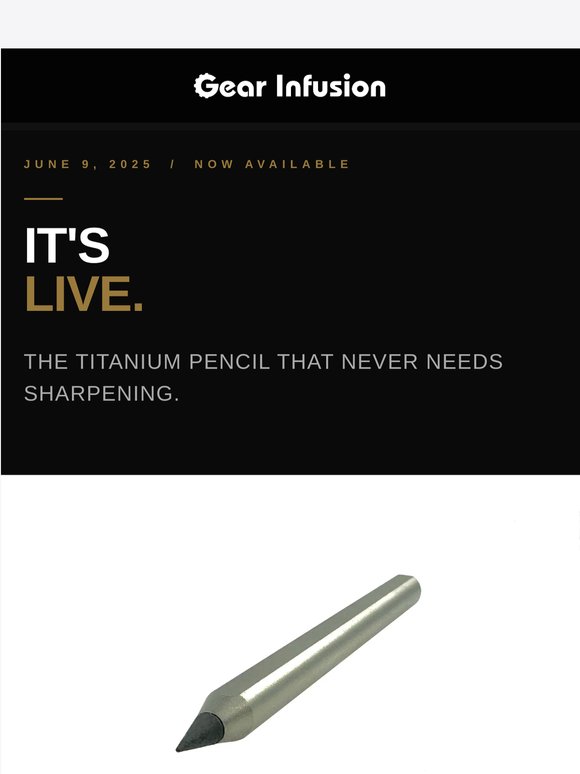 Infinity Pencil is Live