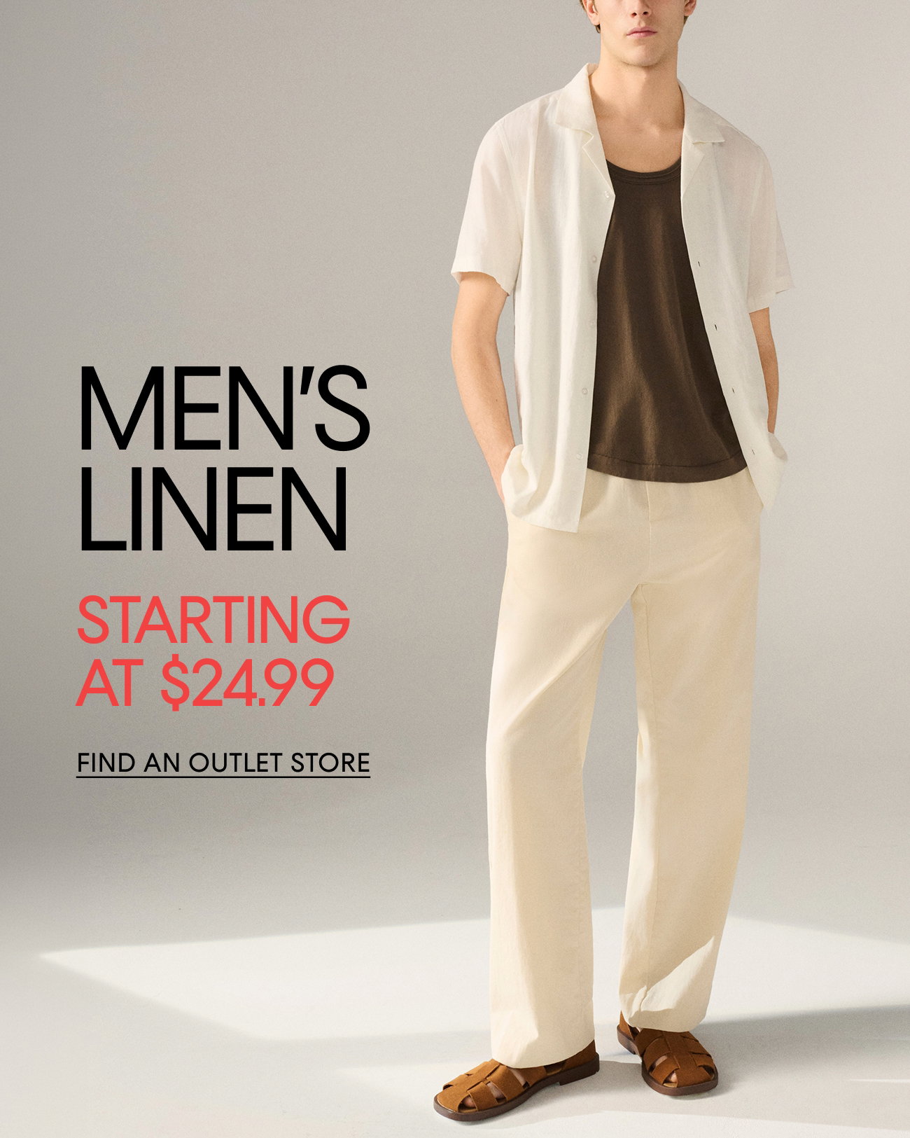 MEN'S LINEN | STARTING AT $24.99 | FIND AN OUTLET STORE